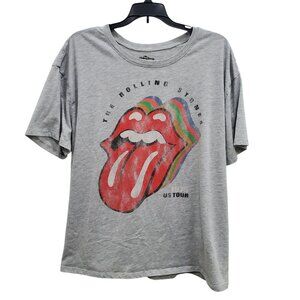Rolling Stones US Tour 1975‎ Distressed Double Side Retro Concert Tee Plus XXL